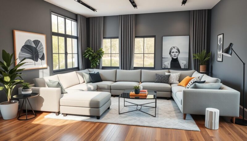 U-oblik ugaona garnitura za dnevnu sobu U-oblik ugaona garnitura za dnevnu sobu